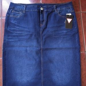 COPY - Be Girl knee length denim skirt